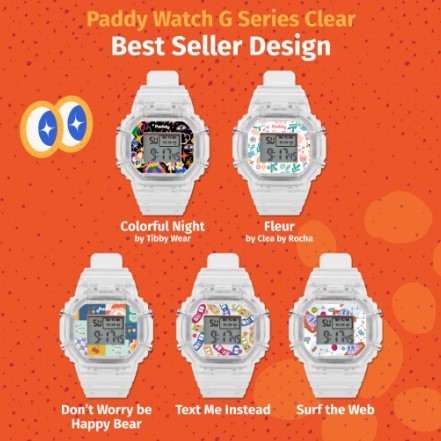 Paddywatch G Series Clear - Jam Tangan Rubber Digital Custom Gambar
