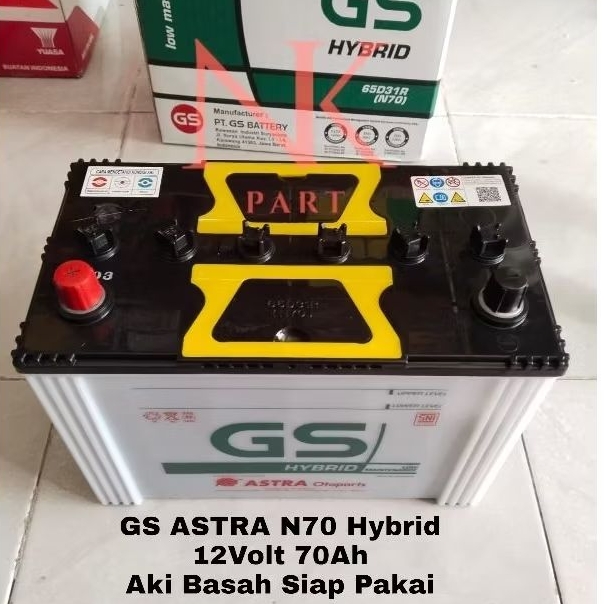 Aki Mobil Mitsubishi Colt L300, L200, Kuda Diesel GS Astra N70 Hybrid 70Ah