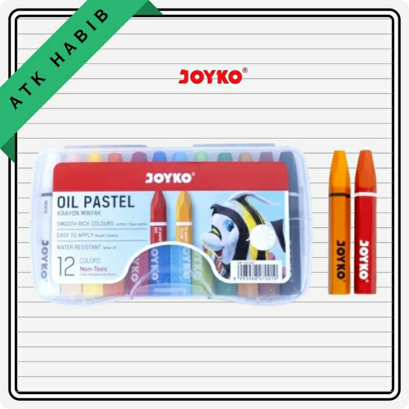 

CRAYON JOYKO TITI 12 WARNA OP-12S - OIL PASTEL COLOR KRAYON JOYKO