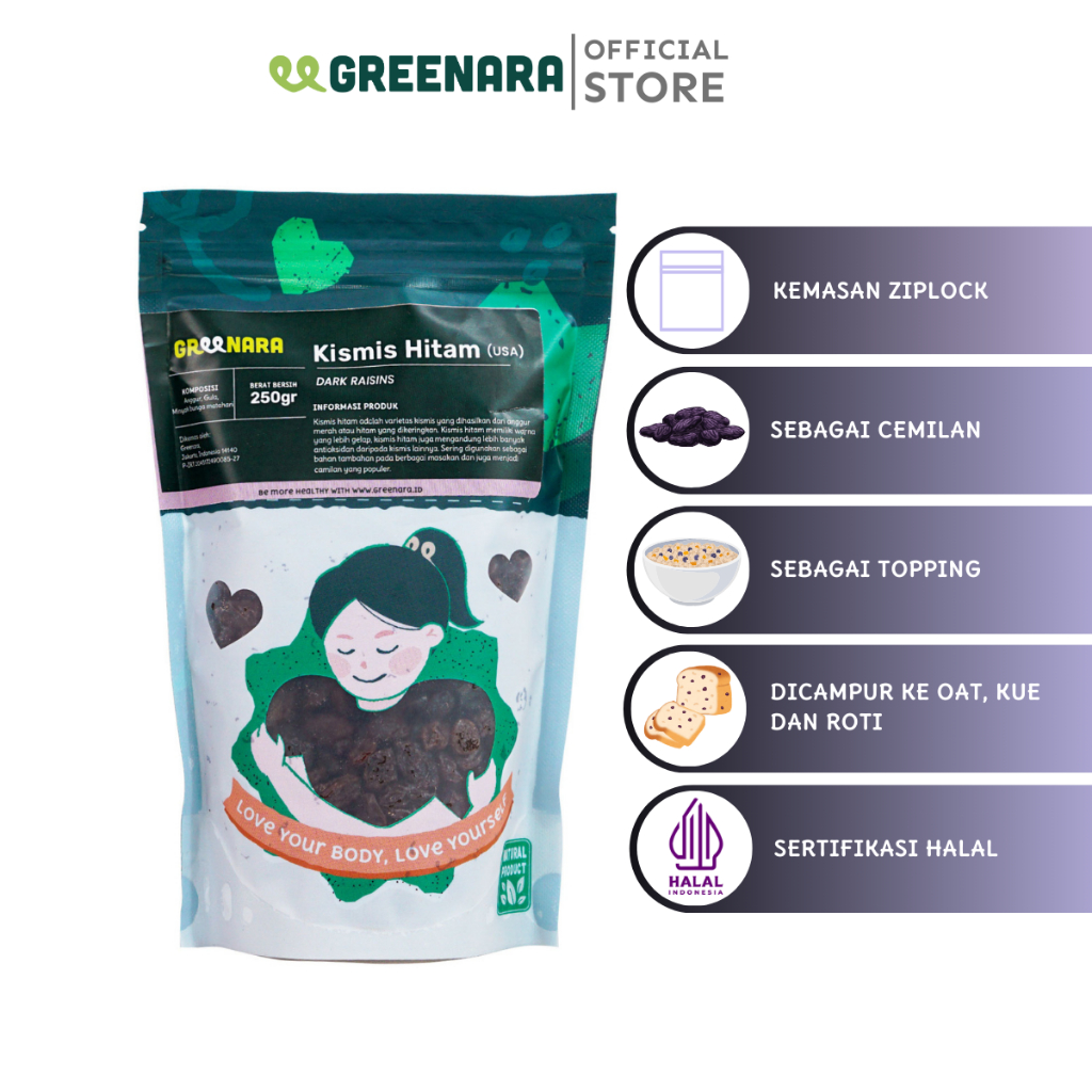 

Greenara - Kismis Hitam USA 250gr / Dark Raisin USA