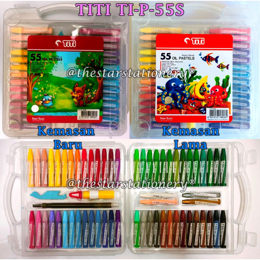 

(1 Set) Gabungan Crayon Titi Oil Pastel TI-P-12S TI-P-18S TI-P-24S TI-P-36S