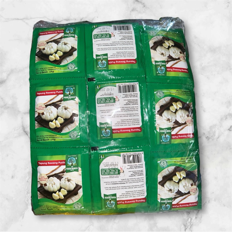 

bawang putih bubuk 1pak isi6renceng