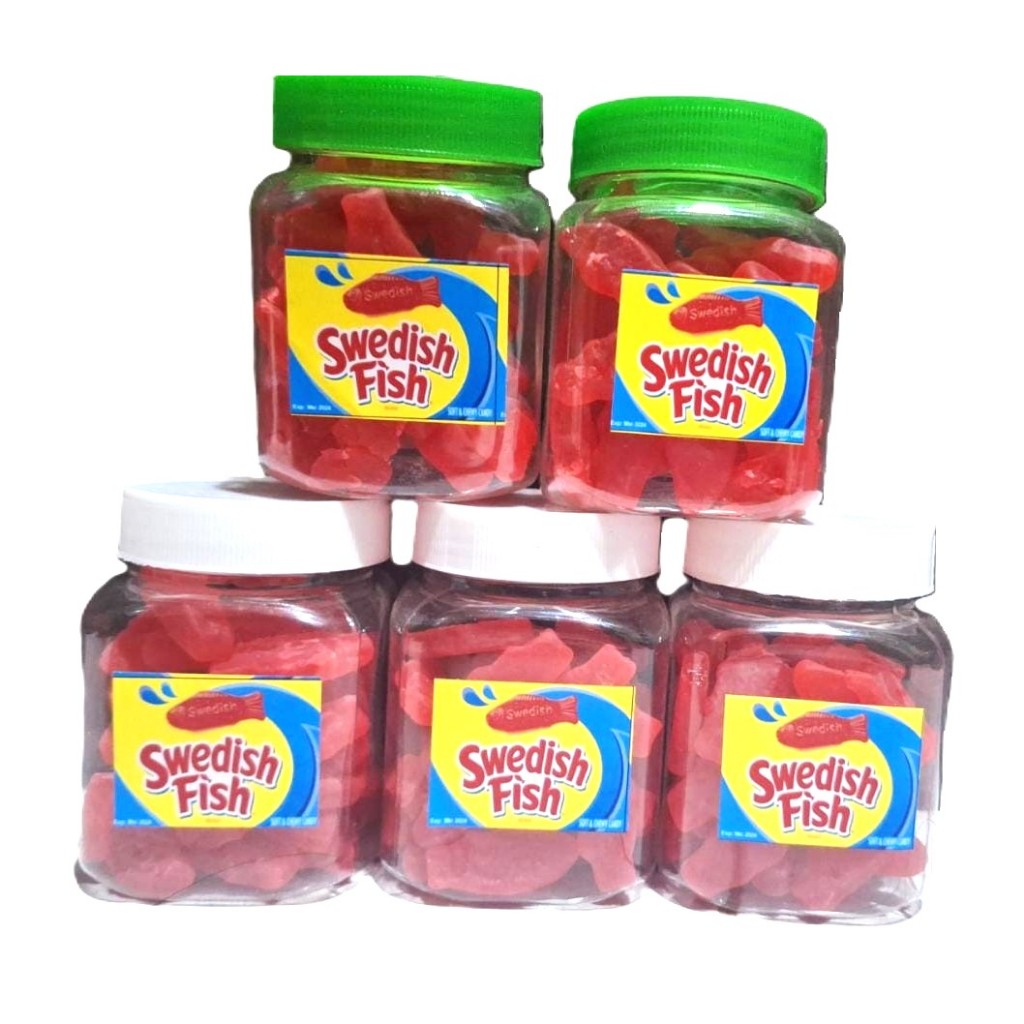 permen ikan Swedish Fish Mini Soft & Chewy Candy 120gr (rijek kemasan)0987654r f5g41+/ / PERMEN YUPI