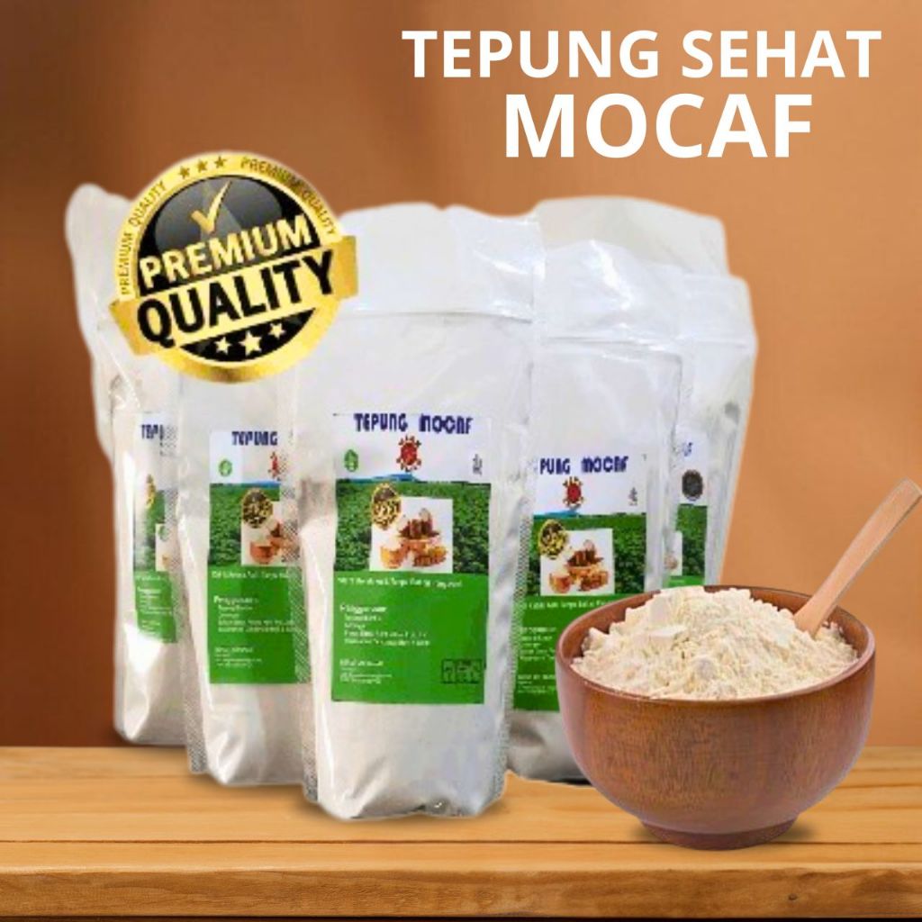 

Tepung Sehat Pengganti Terigu MOCAF - Rendah Kalori, Kaya Serat & Vitamin C - Tepung Sehat 1 Kg