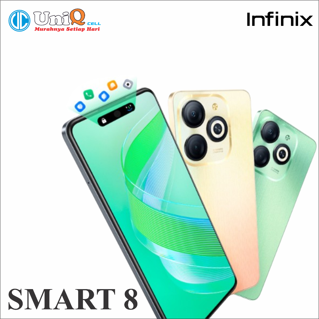 INFINIX SMART 8 (RAM 3GB ROM 64GB) DAN (RAM 4GB ROM 128GB) GARANSI RESMI INFINIX INDONESIA