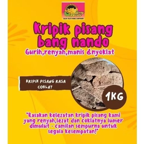 

1KG KRIPIK PISANG COKLAT BANG NANDO,KHAS LAMPUNG
