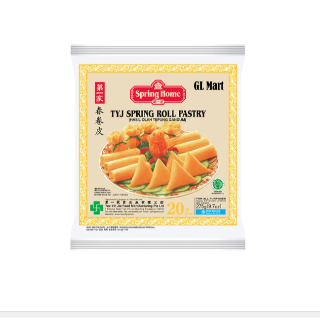

SPRING HOME SPRING ROLL 8,5 INCH 275GR / Kulit Lumpia / Kulit Pangsit