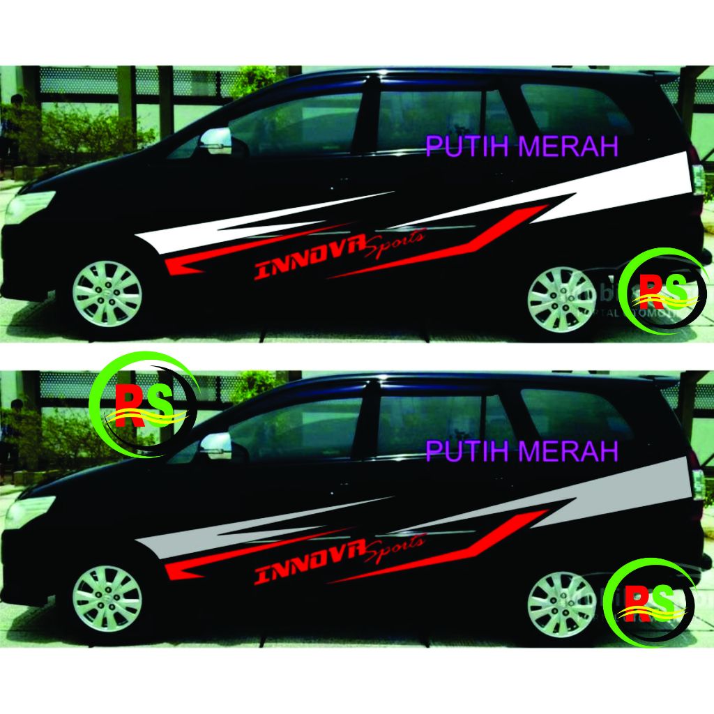 terbaru cutting stiker mobil innova stripe mobil innova terkeren
