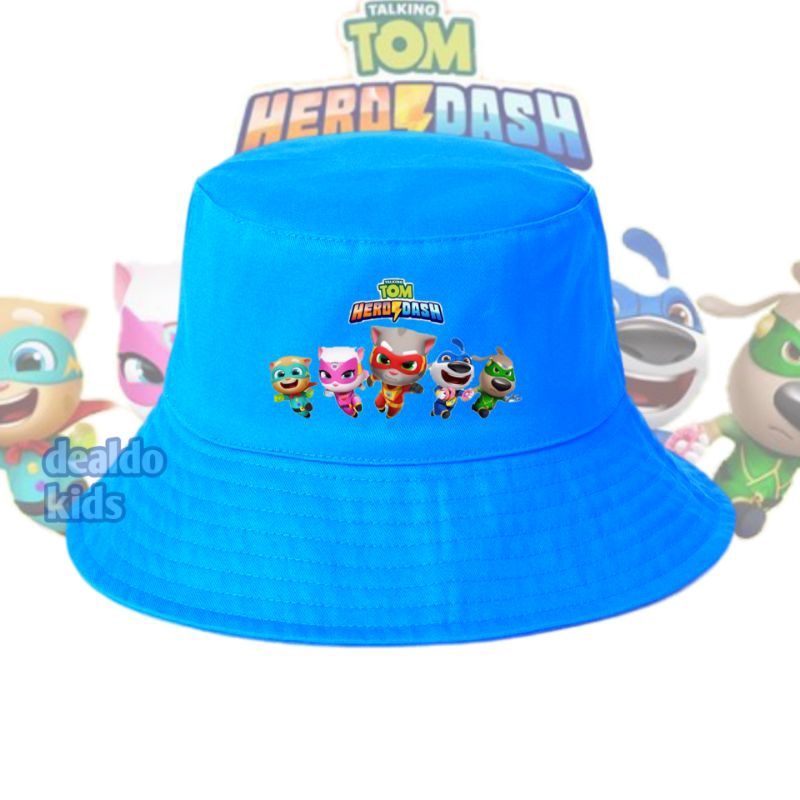 Topi Bucket Anak Talking Tom Hero Dash / Topi Bucket Anak Tom Hero Dash