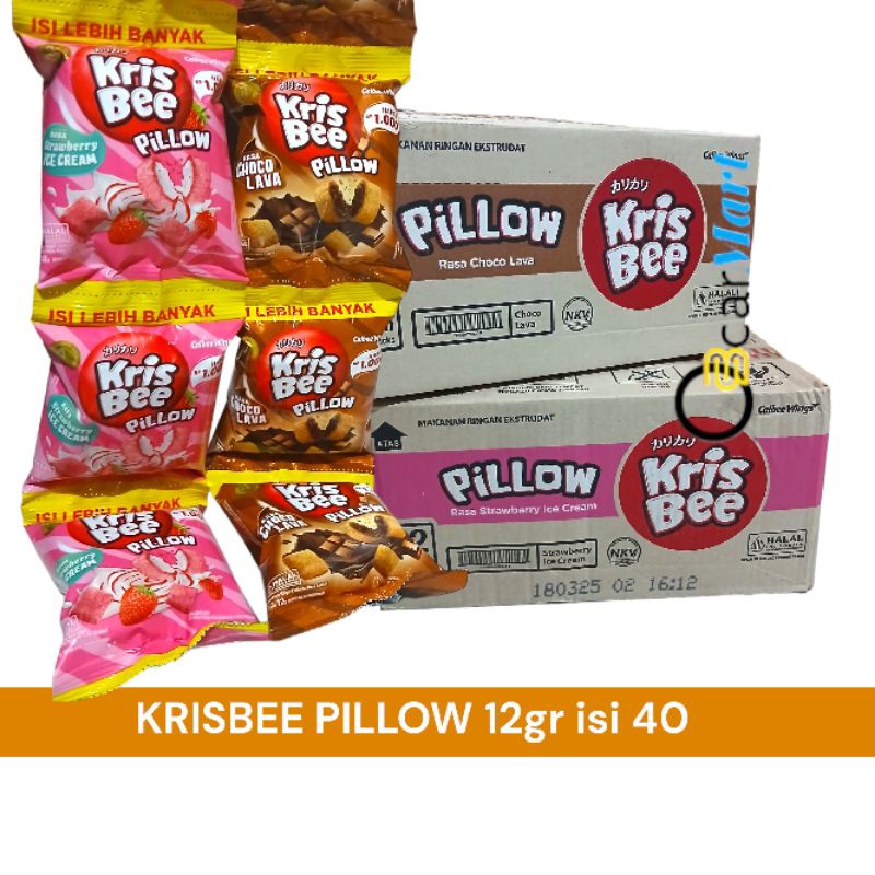 

DEPO Snack KRISBEE PILLOW 1 Dus 12gr isi 4 × 10 Renceng