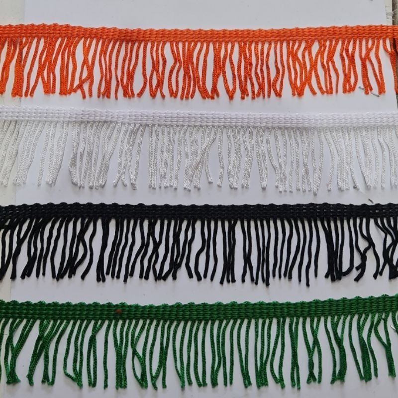 Renda Rumbai, renda rumbai sajadah,renda rumbai taplak, renda rumbai warna panjang 15yard