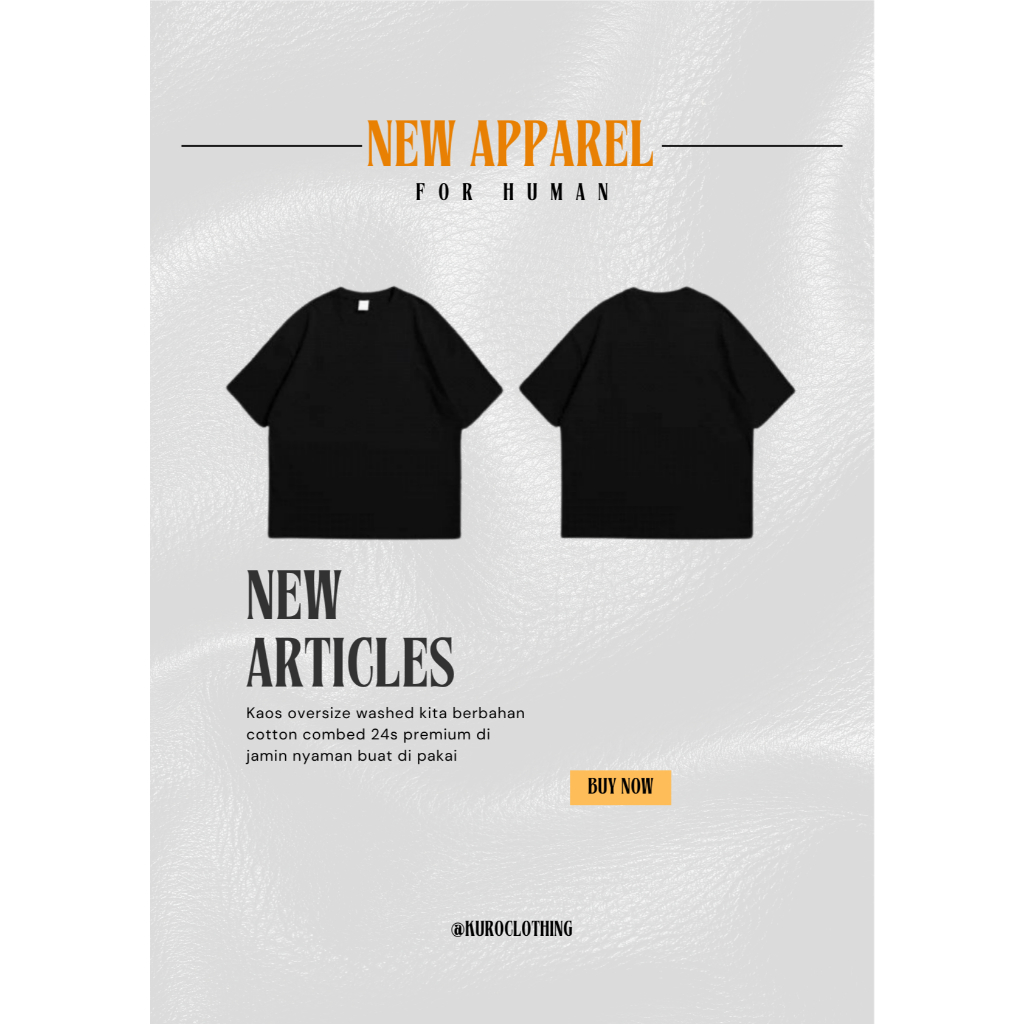 KAOS POLOS OVERSIZE HITAM