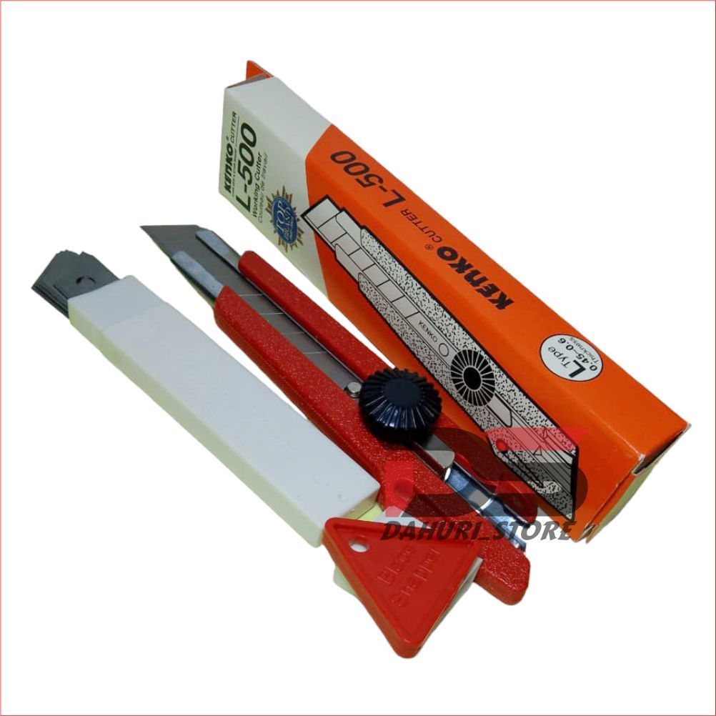 

RB PROMO PAKET CUTTER + REFIL ISI KENKO CUTTER KENKO L-500 CUTTER BESAR (18 Mm Blade)
