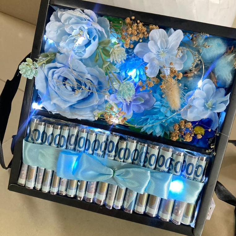 Flowney Box (Flower Money Box) - Box Uang - Buket Uang Box - Kadokita Pontianak