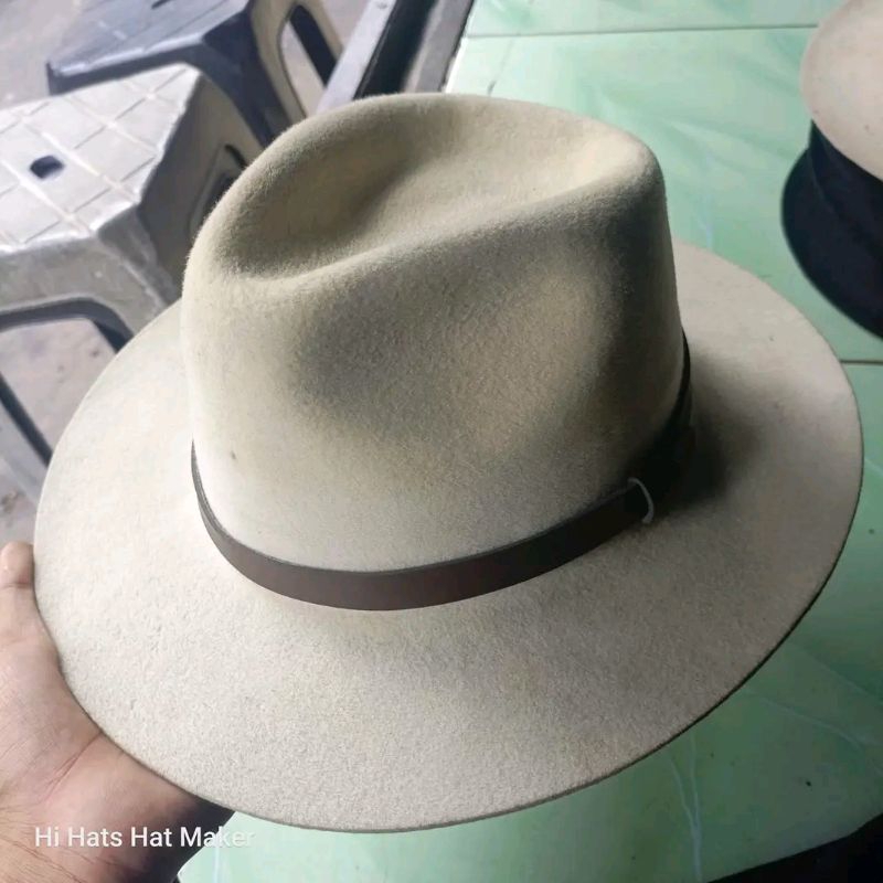 Topi Fedora Laken 100% Original Warna Motif Sabuk Kulit Melingkar Original