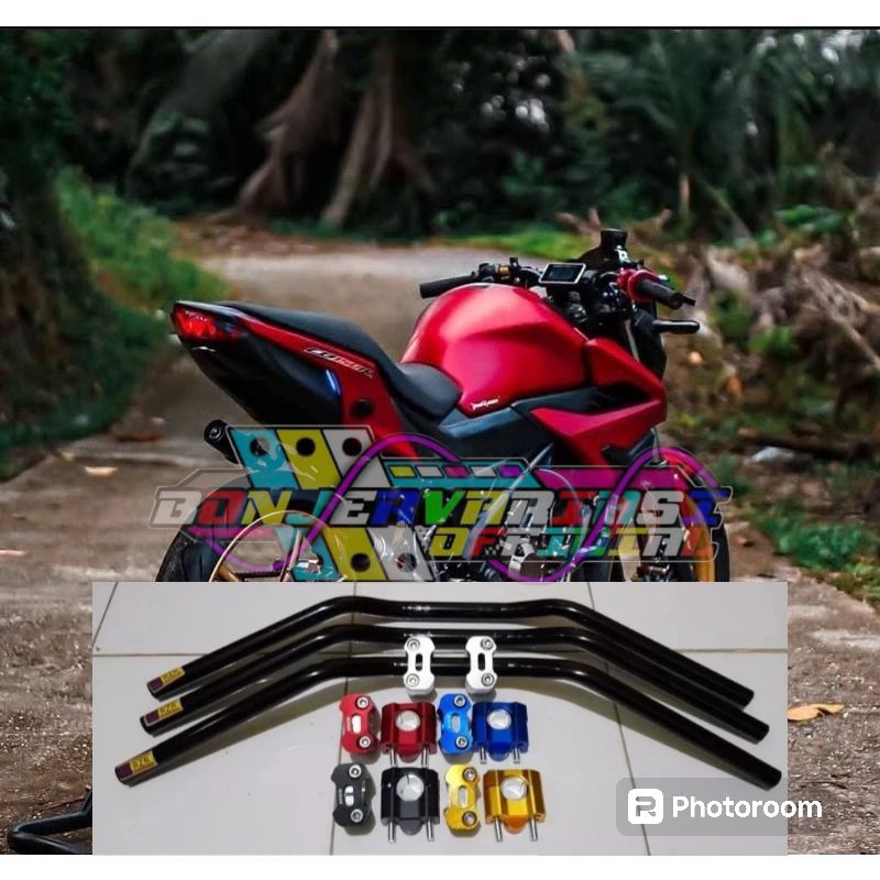 Setang rzr model balap stang rzr roadrace pnp honda CB 150R NEW CB 150R OLD plus raiser dudukan cnc 