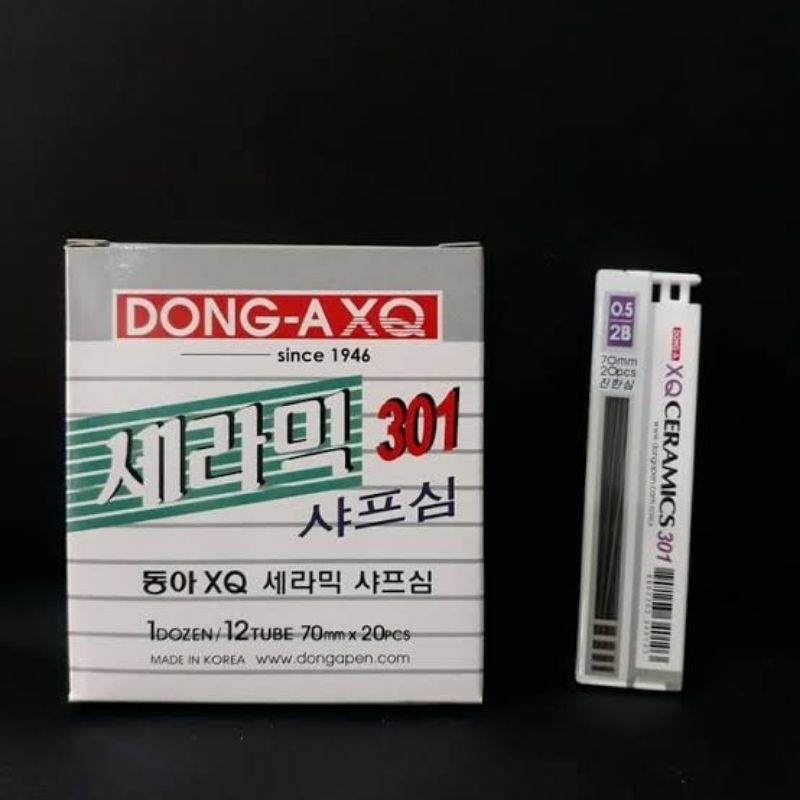 

Refill Isi Pensil Mekanik 0.5mm 2B DONG-A XQ Ceramics 301 Isi 12 Tube