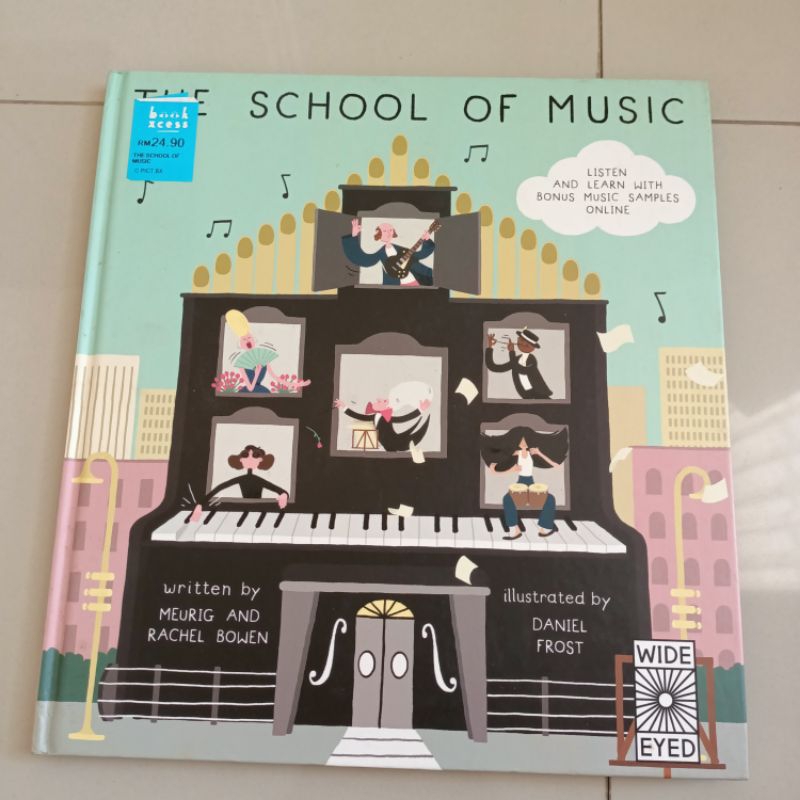 Buku baca anak bahasa Inggris School of Music wide eyed