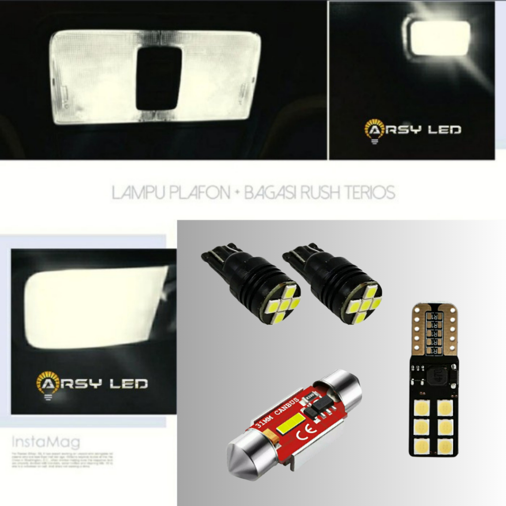 Lampu Plafon Kabin Paket Lampu Plafon Kabin Mobil LED Terang untuk Rush Terios Konde New Mobil New R
