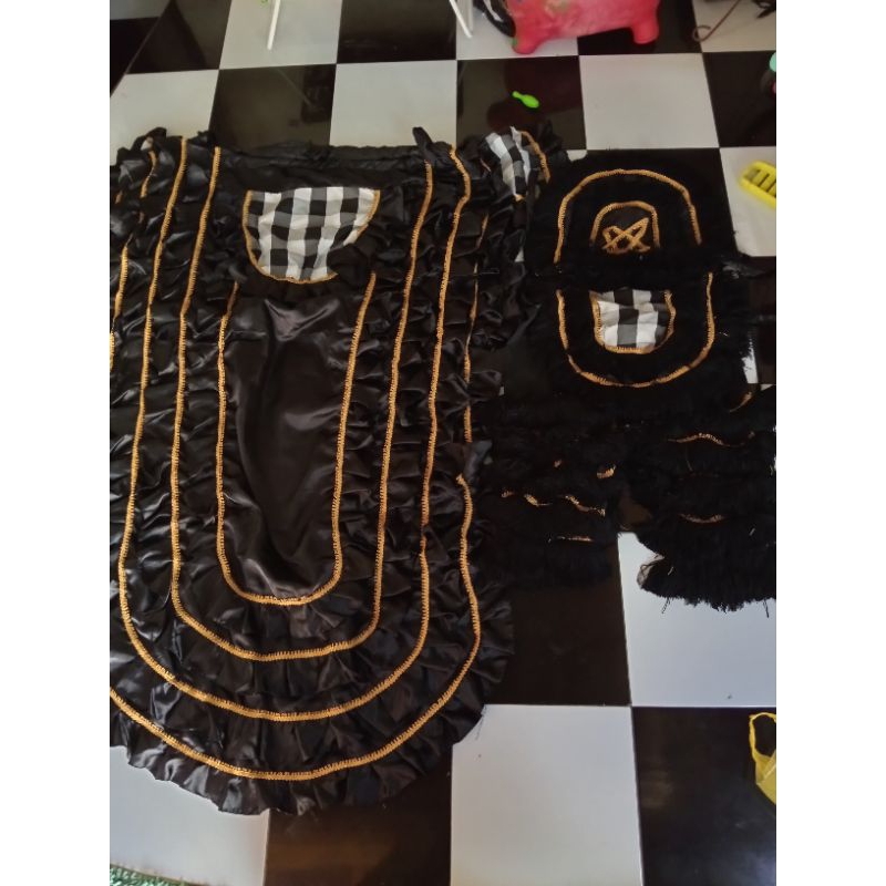 Celana dan kemul Barongan warna hitam