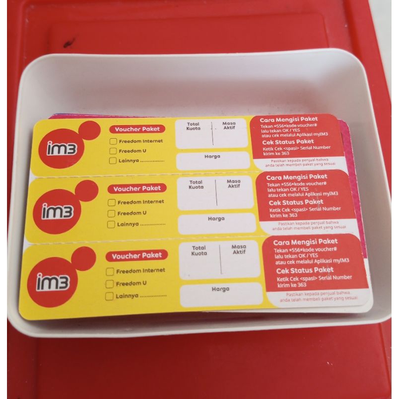 Voucher kosongan Indosat 150pcs ex 2025 Cover khusu jateng, diy.