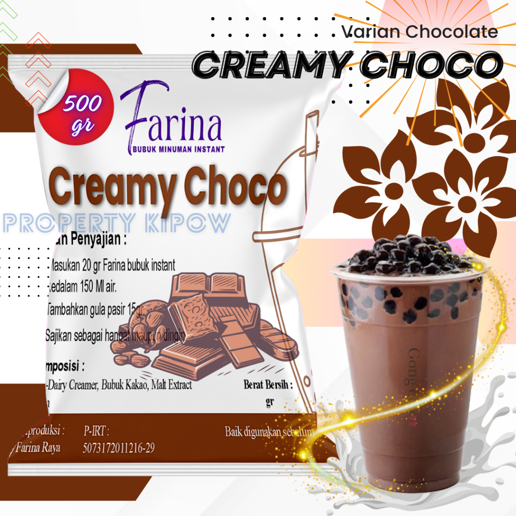 

FARINA Bubuk Minuman Creamy Choco 500gr - FARINA Creamy Choco