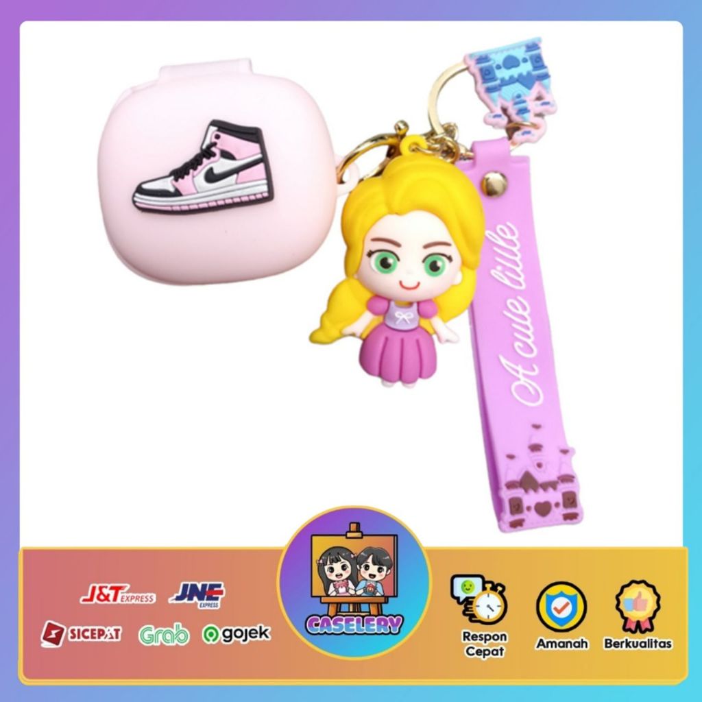 [R50i] Case Karakter Soundcore R50i Anker Jordan Pink Rapunzel Premium Quality Soft Silicon Gantunga