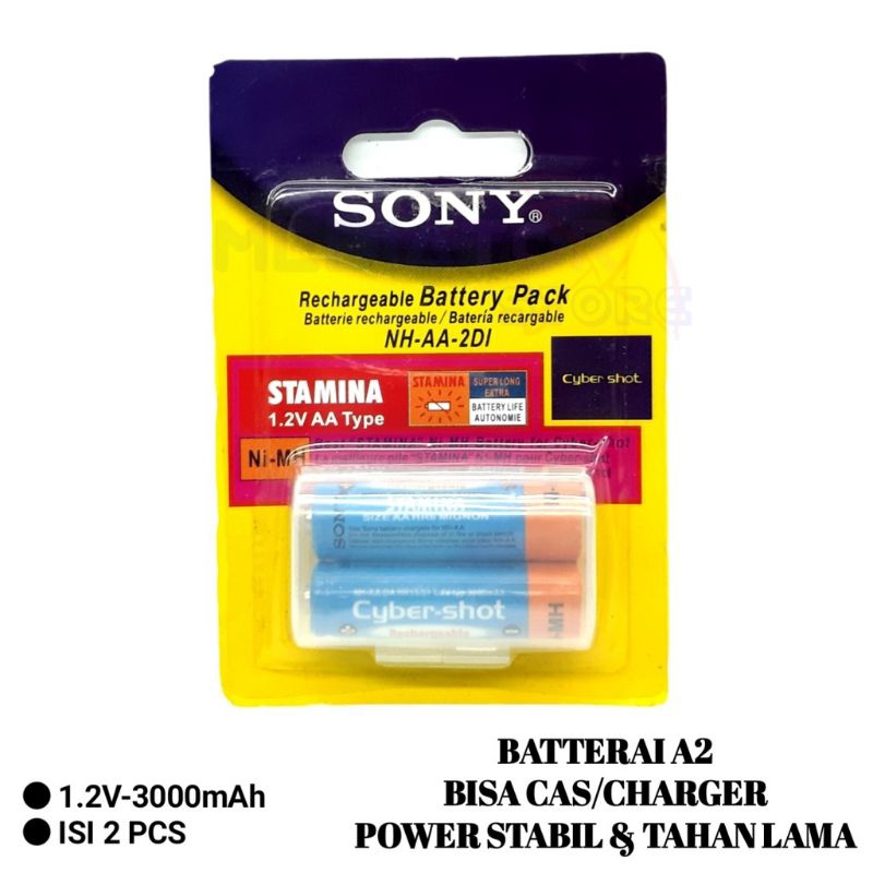 Baterai/Battery/ Batre SONY stamina AA charger 3000mAh 2PCS