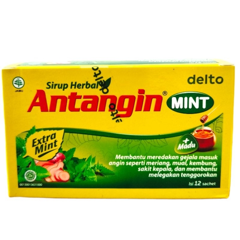 

Antangin Mint Sirup Herbal Masuk Angin 1box isi 14 sachet