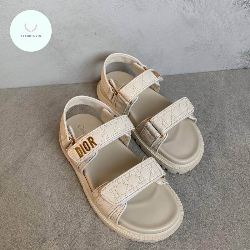 Christian Dior Dad Sandal Dioract White Cannage