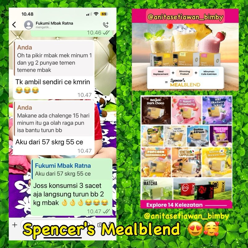 

PROMO SPENCER'S MEAL BLEND (PENGGANTI MAKAN / PELANGSING) ISI 15 S X 4 BOX