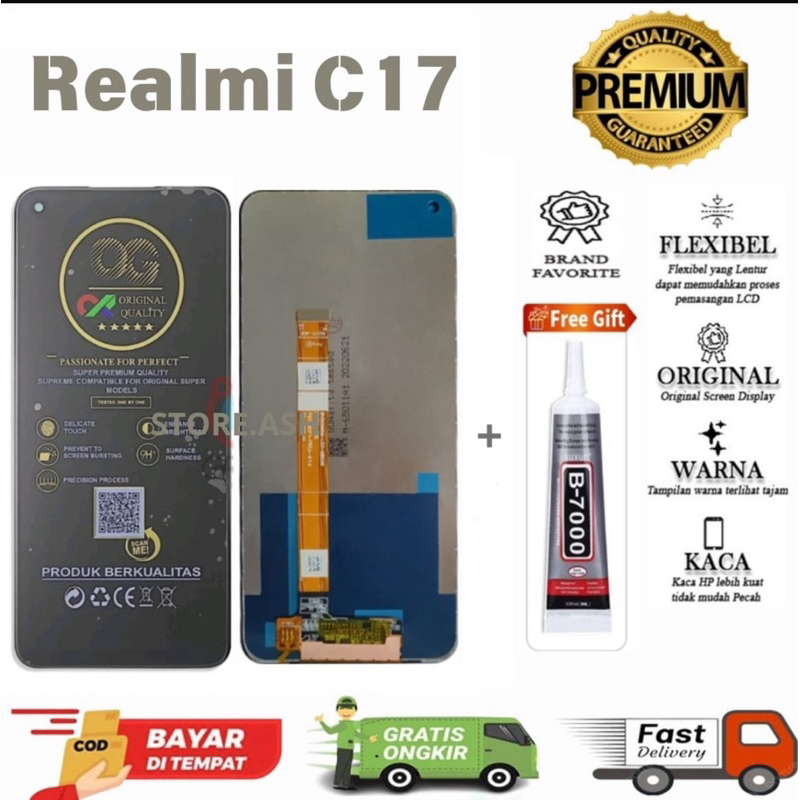 LCD TOUCHSCREEN REALME C17 FULLSET ORIGINAL