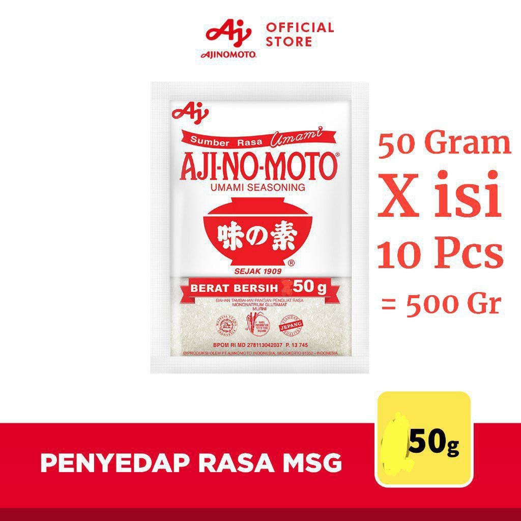 PROMO 10 PCS PENYEDAP RASA MSG AJINOMOTO 50 GRAM