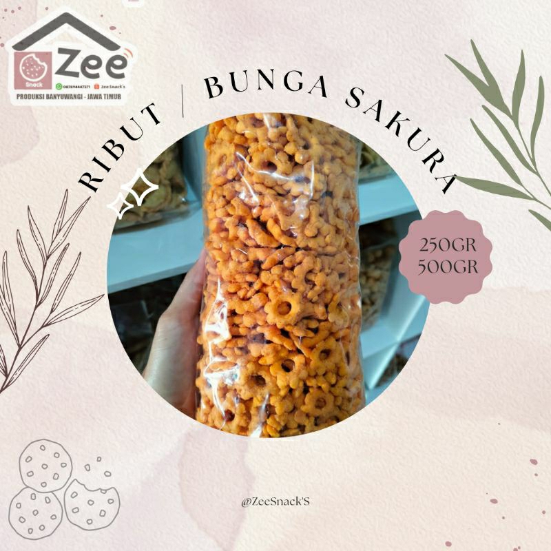 

Snack Ribut / Bunga Sakura / Bunga Matahari 250gr || Zee Snacks