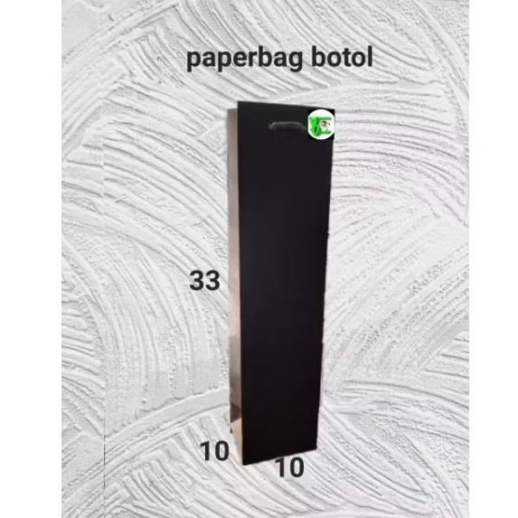 

paperbag black botol (10×10x33) isi 12 pc