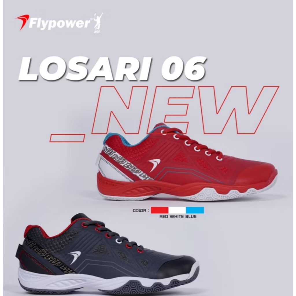 Sepatu Badminton FLYPOWER NEW LOSARI 4 5 6 04 05 06 Original