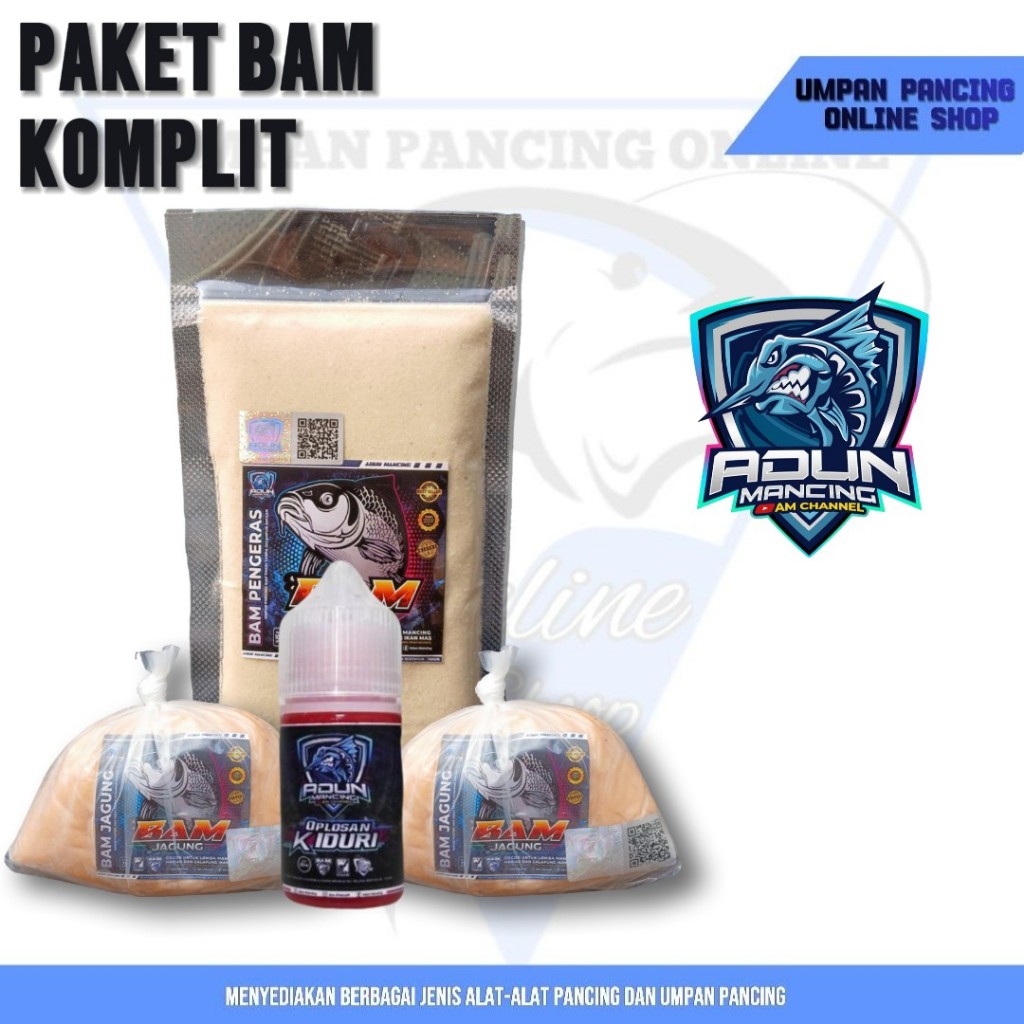 Paket umpan adun mancing Kiduri / dua bam jagung spesialis / bam pengeras ikan rame