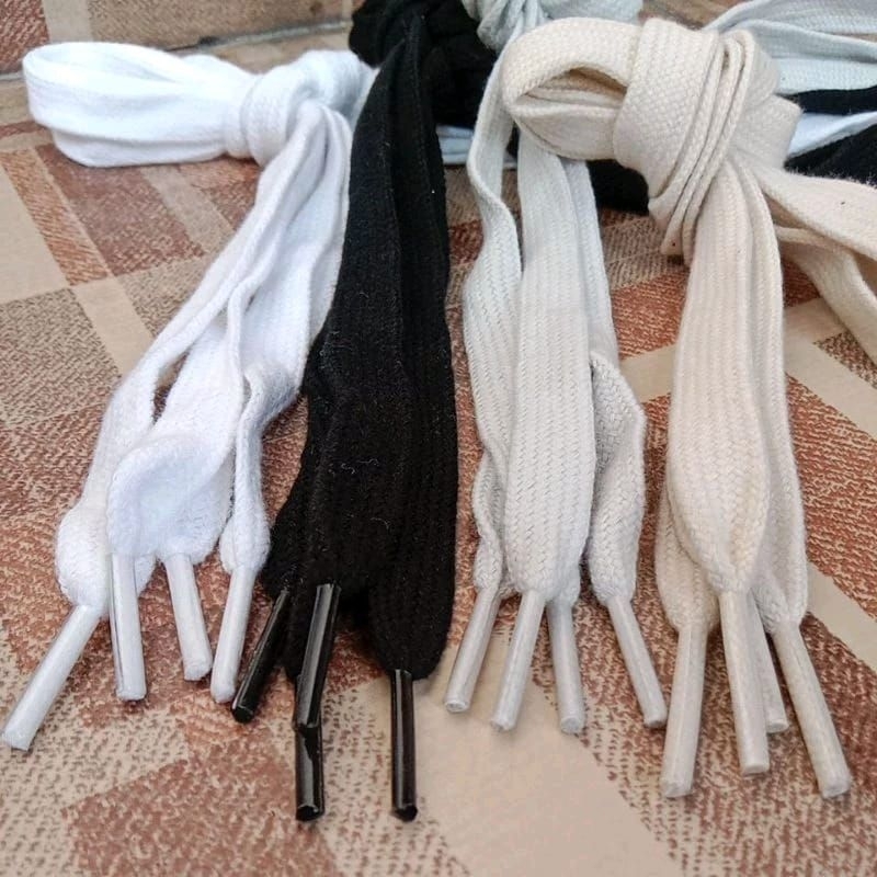 TALI SEPATU LEBAR TALI SEPATU PIPIH BAHAN KATUN TALI SEPATU KNU