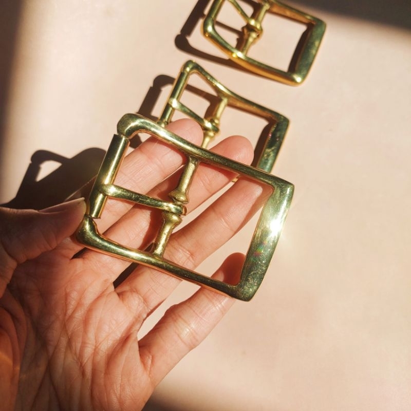 Buckle Men Belt 07 | Kepala Ikat Pinggang Pria Kuningan 4cm