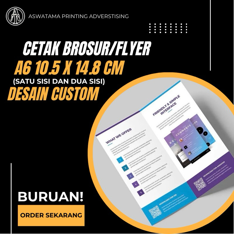 

cetak brosur murah surabaya ukuran a6 bahan premium print fullcolor