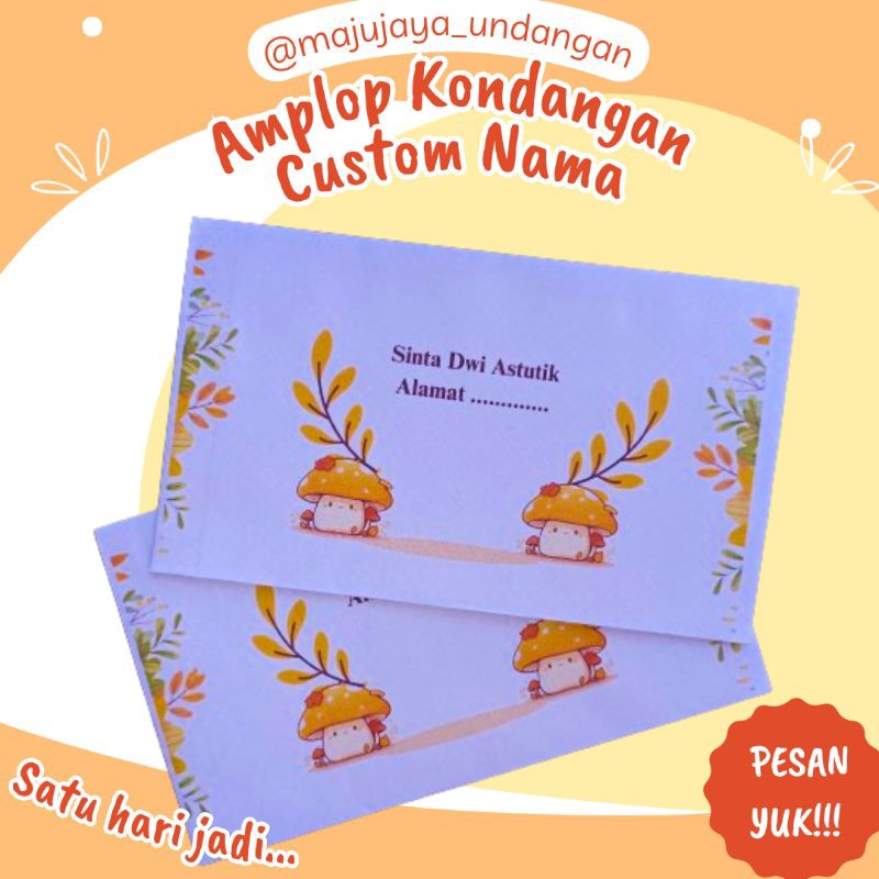 

Amplop kondangan custom nama | murah | ukuran 15 cm x 9 cm | isi 1 pack 50 pcs