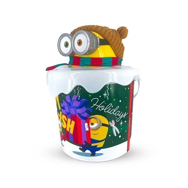 

Minion popcorn bucket big size Christmas Edition