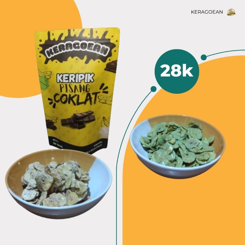 

Keripik pisang mix 2 rasa Tiramisu Matcha