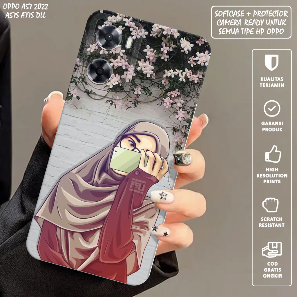 CASE OPPO A57 A57S A77S - Casing Hp Oppo A57 A57S A77S - Softcase Oppo A57 A57S A77S Motif (HIJAB) C