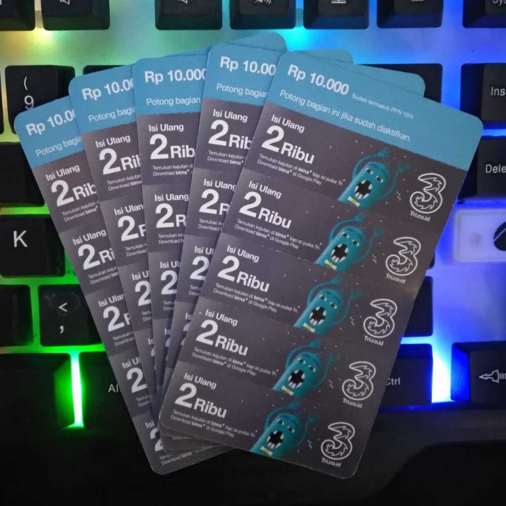 Voucher Kosong TRI TERBARU NOMINAL 2K BAHAN INJECT PULSA REGULER