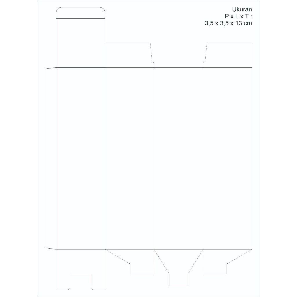 

Box Custom Full Colour Brand sendiri/Logo sendiri ukuran 3,5 x 3,5 x 13 cm