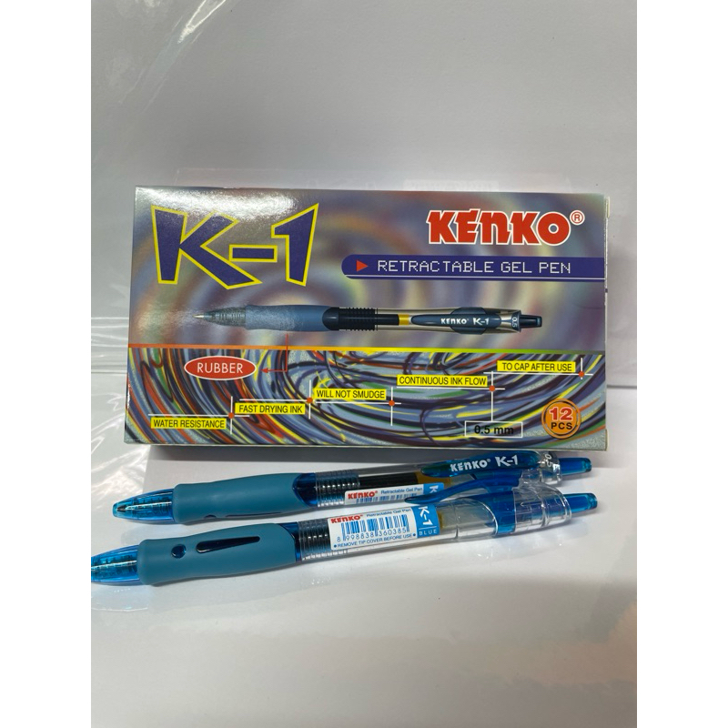 

PULPEN GEL KENKO K-1 BIRU 12pcs