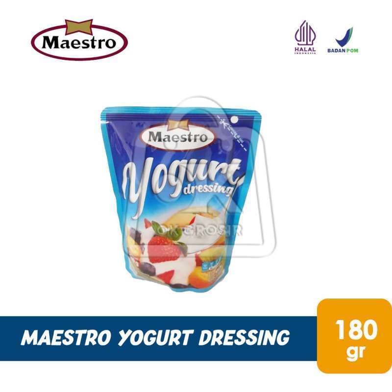 

MAESTRO YOGURT DRESSING 180 GRAM ORIGINAL ENAK, LEZAT, COCOK UNTUK MENU MAKANAN