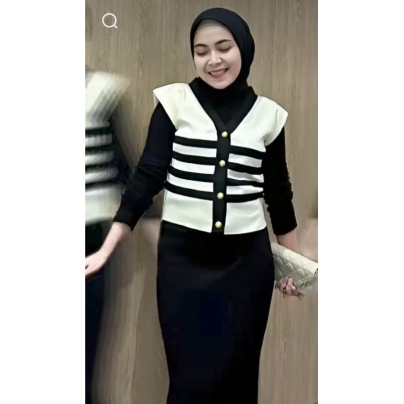 ANAILLA VALIDA KNIT TOP / ROMPI KARDIGAN RAJU / VALIDA KNIT TOP/ VEST KNIT ANALILA RAJUT WANITA CASU