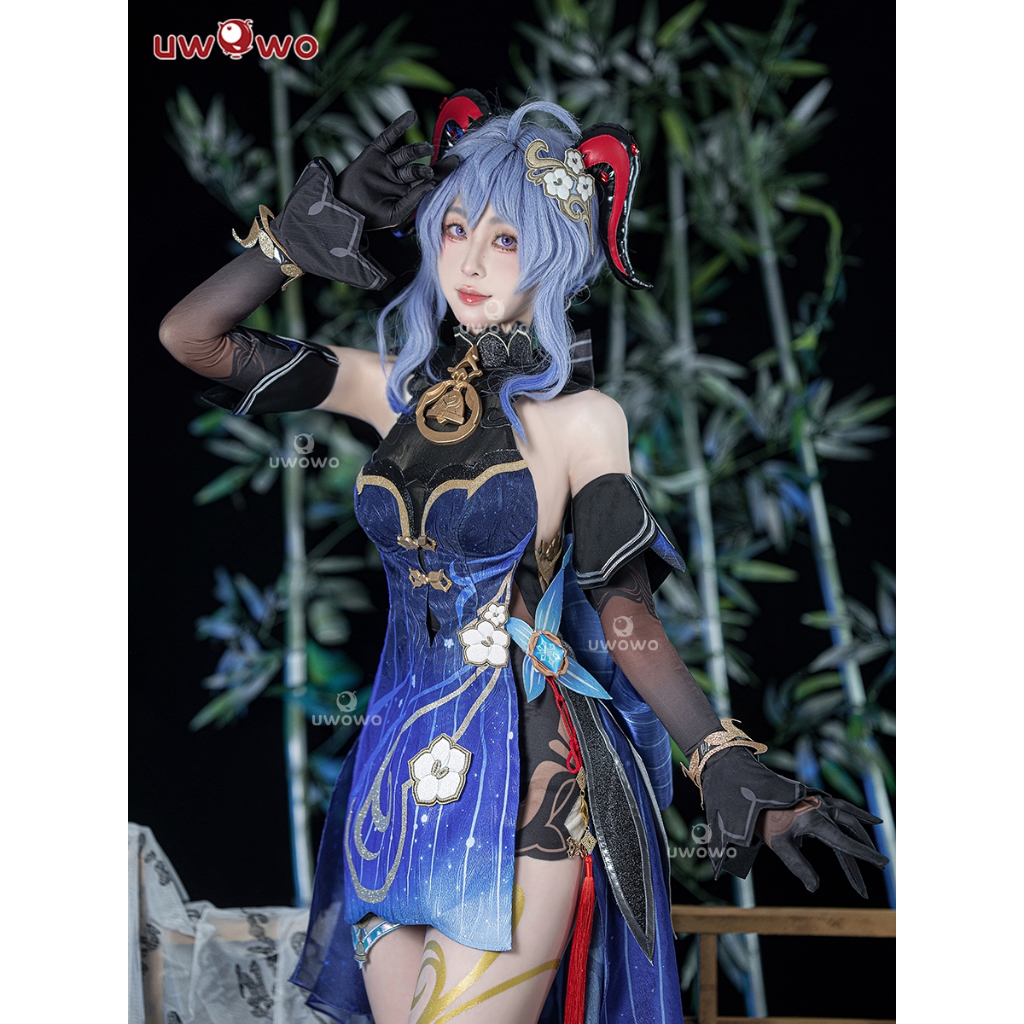 【Uwowo】Genshin Impact cosplay Ganyu cosplay Costume and Ganyu Wig